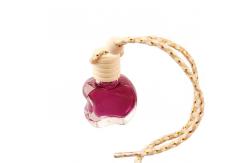 China Mini 10Ml  Rope Wooden Lid Glass Diffuser Bottles With Cotton Rope supplier