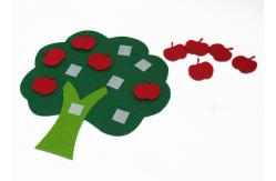 China Digital Pairing Apple Tree 24*22cm Felt Learning Toys supplier