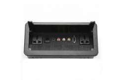 China Multi - Function Manual Desktop Flip Data Junction Box / Power Data Integrated Socket supplier