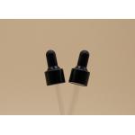 Black Color Essential Oil Dropper Special Teat With Thick Wall Glass Pipette for sale
