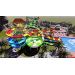 Mountains Colorful Water Slide Fiberglass Rides For 4 People for sale