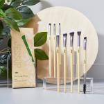 Jessup 8pcs Premium Synthetic Angled Concealer Blending Eyeshadow Duo Eyebrow Makeup Brushes T328
