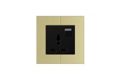 China Universal 13A Plug Socket 3 Round Holes Aluminum Material Frame supplier