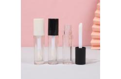 China Square Plastic Lip Glaze Tube Simple With Brush And Printable Logo supplier