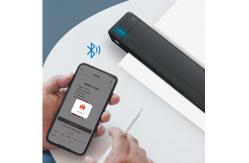 China IOS System Bluetooth Barcode Scanner 15mm/s Portable A4 Thermal Printer supplier