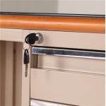 Side Storage Steel Executive Desk Computer Desk MDF Top Boss Table Adjustable