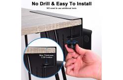 China Function Desk Side No Drill Vertical Laptop Hanging Metal Organizer Bracket Silver supplier