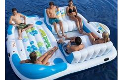 China Large Inflatable Floating Island , Inflatable Lounge Water Floating Games For Leisure supplier