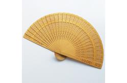 China Lacquered Colorful Sandalwood Hand Fan for Wedding Favors Guests Custom Souvenir supplier