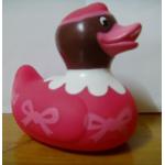 Eco Friendly PVC Novelty Rubber Duck Gifts With Bowknot Painting Design for sale