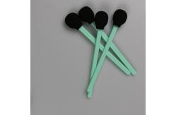 China SGS Certificated Cleanroom Swab With Black Big Round Head For Printer Cleaning supplier