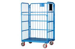 China Foldable Steel Warehouse Metal Storage Rolling Container Cage supplier