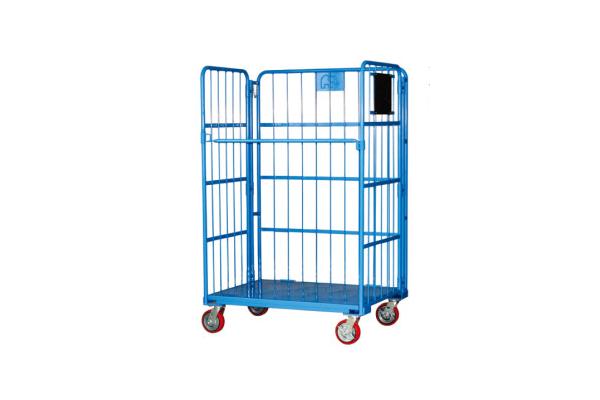 Foldable Steel Warehouse Metal Storage Rolling Container Cage