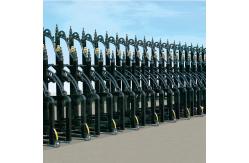 China Folding Aluminum Alloy Electric Retractable Fence Gate For Factory Entry supplier