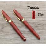 Rosewood Fountain Pen With Custom Logo Hand Polishing Wooden Craft Pen Business Gift for sale