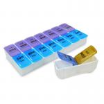 7 Day AM/PM Pill Box Organizer 2 Times A Day Smart Medicine Reminder Box 14 Compartments for sale