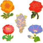Personalized Custom Hard Enamel Lapel Pin Badges Scratch Proof Red Rose Pin Badge for sale