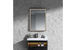 China Acrylic Frame Led Strip Bathroom Mirror Touchable Screen Customizable supplier