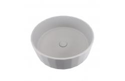 China Round Matte Finish Concrete Art Basin Bathroom Countertop Sink supplier