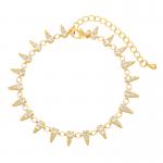 Beaded Moonstone Bangle Bracelet
