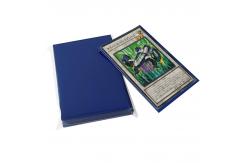 China Orange Texture 62x89mm Card Sleeves Solid Blue CPP Trading Card Protector supplier
