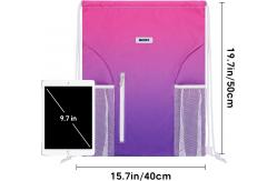 China Water Resistant Drawstring Backpack Bag Sport Gym Sackpack With Mesh Pockets supplier