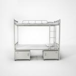College Apartment Rust Proof Single Steel Bunk Beds With Strage Locker for sale