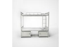 China College Apartment Rust Proof Single Steel Bunk Beds With Strage Locker supplier