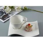 White Porcelain Ceramic Espresso Coffee Set Cup And Saucer for sale