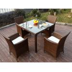 All Weather Plastic Rattan Garden Dining Sets With Chair And Table