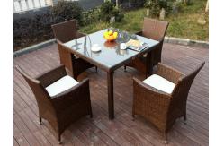 China All Weather Plastic Rattan Garden Dining Sets With Chair And Table supplier