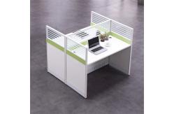 China Cubicle Office Workstation Desks Call Center 2400mm 4 Person Workstation Table supplier
