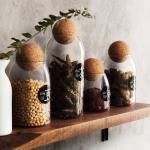 500ml Candy Airtight Glass Jar With Cork Ball Lid