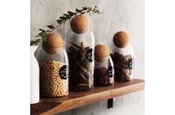 China 500ml Candy Airtight Glass Jar With Cork Ball Lid supplier
