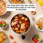 1.2L Electric Hot Pot Cooker Electric Cooking Pot With Separable Base