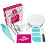 FBT010603 cake decoration kit include turntable stand,piping tips,icing bags,spatula etc. for sale