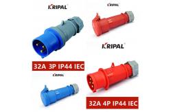 China IP44 32 Amp IEC Industrial plugs and connectors 3P 4P 5P waterproof supplier
