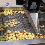 Large-scale fruit and vegetable washing,drying and cutting production line