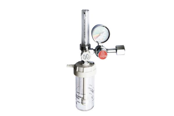 Medical Oxygen Flow Meter With Regulator And Humidifier Bottle Optional Connections