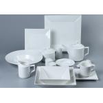 4 inch 5 inch Embossed Square Odorless Ceramic Bowl Set