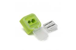 China Portable Manual Square Pencil Sharpener Transparent Lid supplier