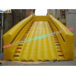 Customized 0.55MM PVC tarpaulin zorb slide for grass ball use, commercial inflatable slide for sale