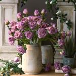 French oil painting simulates the living room dining table, with rose and rose decorative flowers for sale