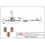 Granule Weighing Candy Filling Machine Line With Induction Cap Sealing Machine  for sale