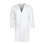 180 GSM Doctor Unisex White Plain Woven Long Sleeve Coat Antmicrobial Wrinkle-free for sale