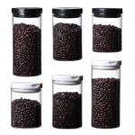 650ml 750ml 950ml Food Glass Storage Jars Dia 9.5cm With Plastic Lid for sale