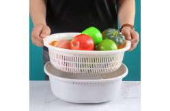 China Plastic PP Elliptic Vegetables Wash Basket With Bituminous Water supplier