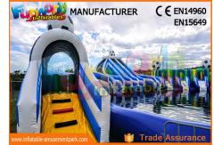 China Funworld Large Inflatable Water Slide With Swimming Pool Pvc Tarpaulin supplier