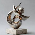 Ascension | Dual-Metal Spiral Sculpture for sale