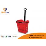 Customized Color Shopping Basket Trolley Telescopic Handle Rolling Type for sale